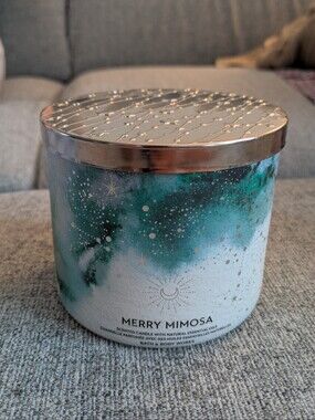 Bath & Body Works "Merry Mimosa" 3-Wick Candle with Metallic Lid